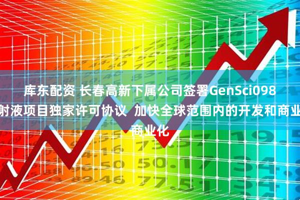 库东配资 长春高新下属公司签署GenSci098注射液项目独家许可协议  加快全球范围内的开发和商业化